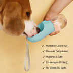 SipMate Water Bottle – Leak Proof Portable Travel Bottle with Built-In Bowl - Tilting Heads