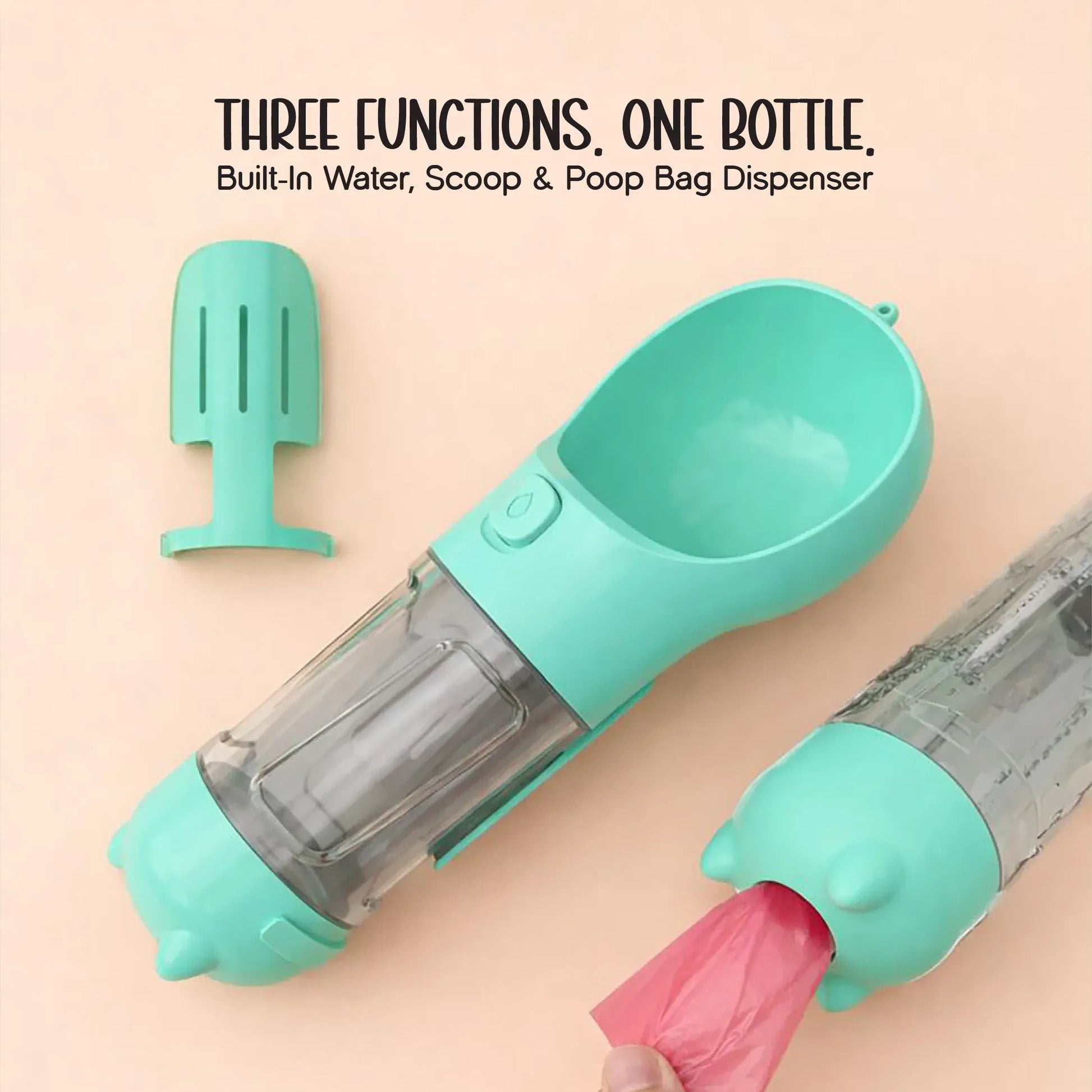 SipMate Pro | 3-in-1 Walk Bottle for Hydration & Cleanup - Tilting Heads