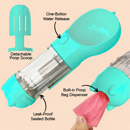 SipMate Pro | 3-in-1 Walk Bottle for Hydration & Cleanup - Tilting Heads