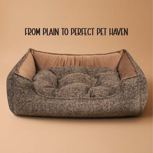 SlumberHaven Bed – Stylish Comfort with Bolstered Support | Washable & Durable