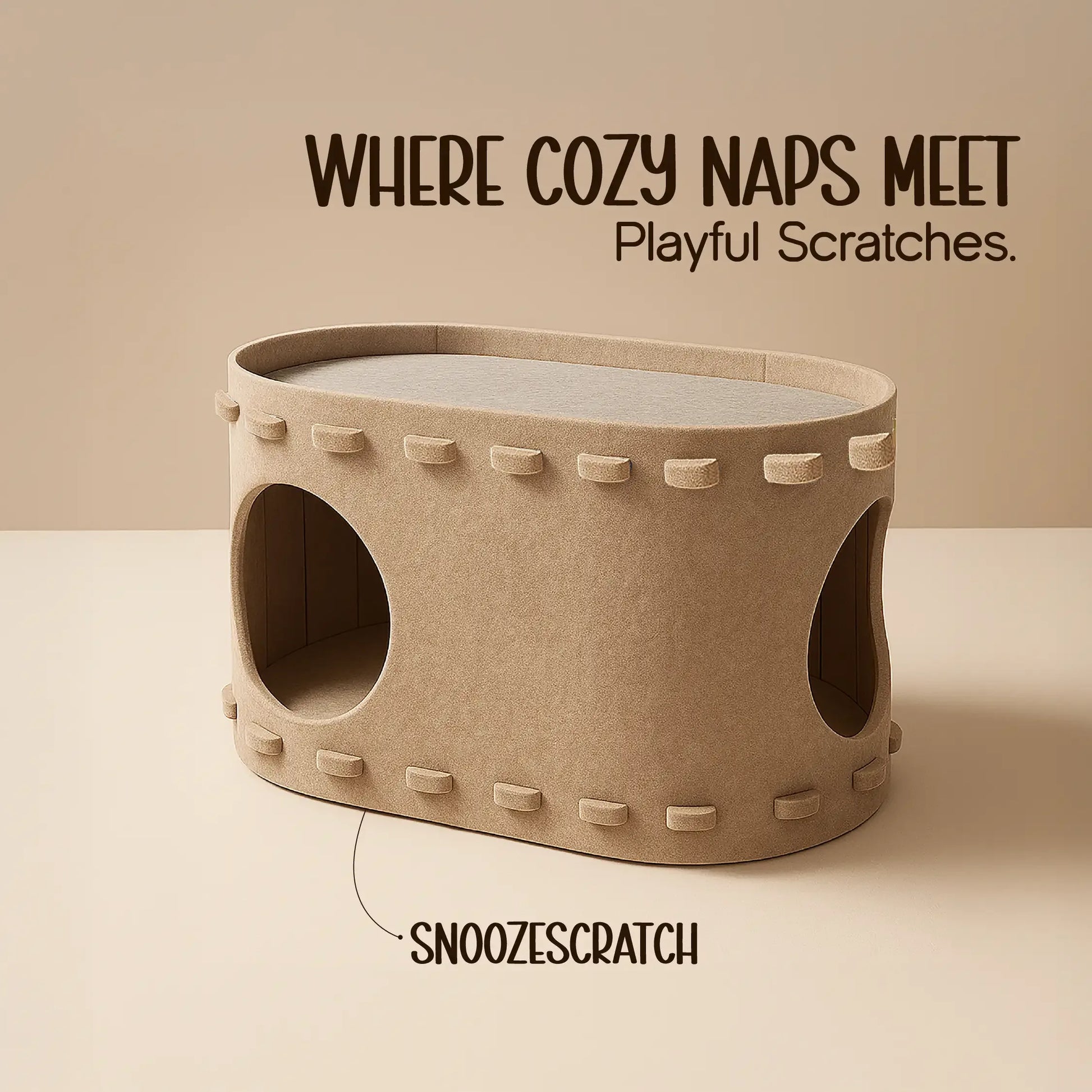SnoozeScratch – The Cozy Den & Scratch Spot Your Cat Will Love - Tilting Heads