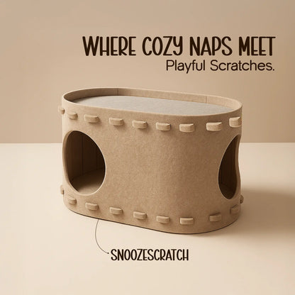 SnoozeScratch – The Cozy Den & Scratch Spot Your Cat Will Love - Tilting Heads