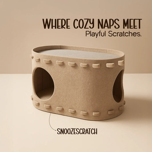 SnoozeScratch – The Cozy Den & Scratch Spot Your Cat Will Love - Tilting Heads