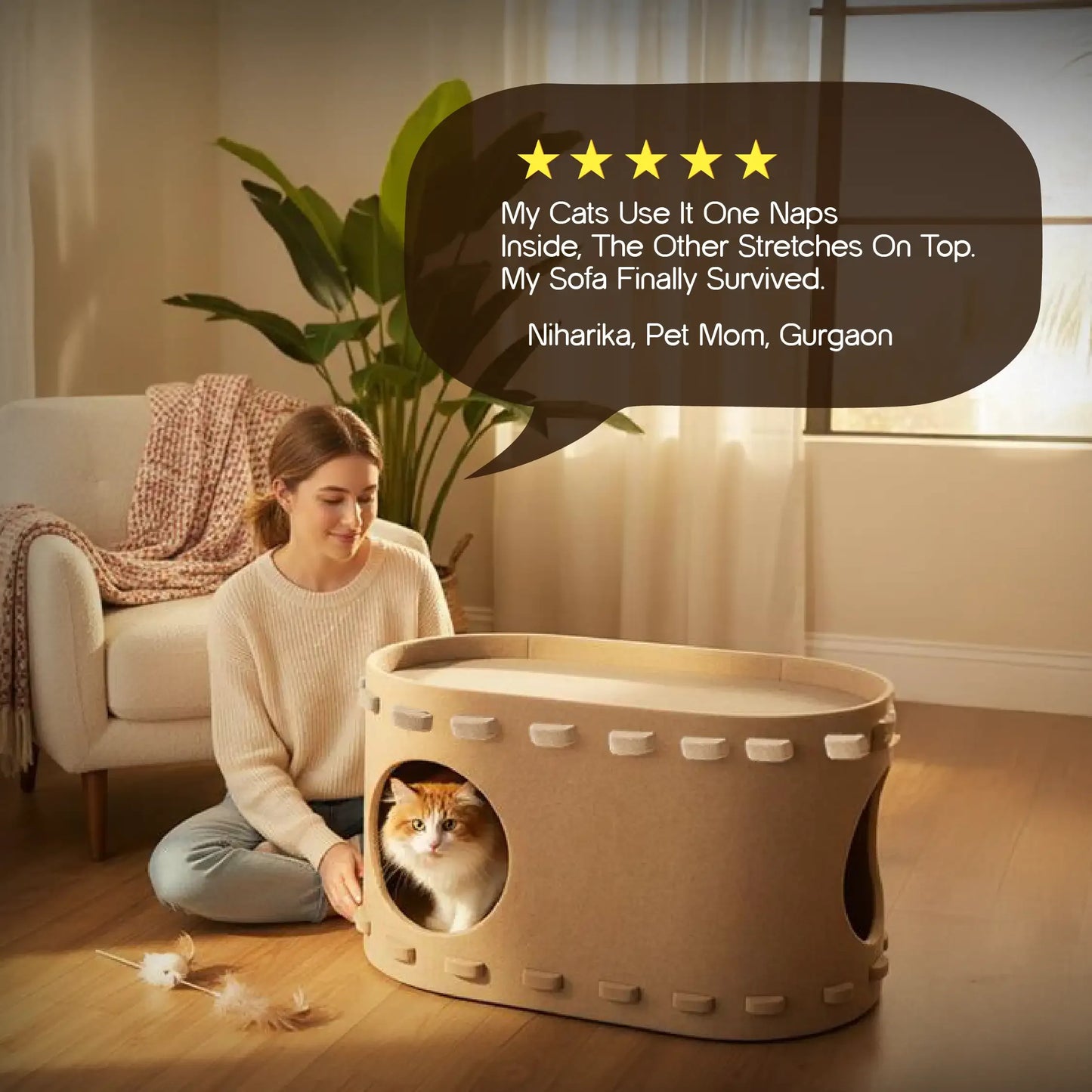 SnoozeScratch – The Cozy Den & Scratch Spot Your Cat Will Love - Tilting Heads