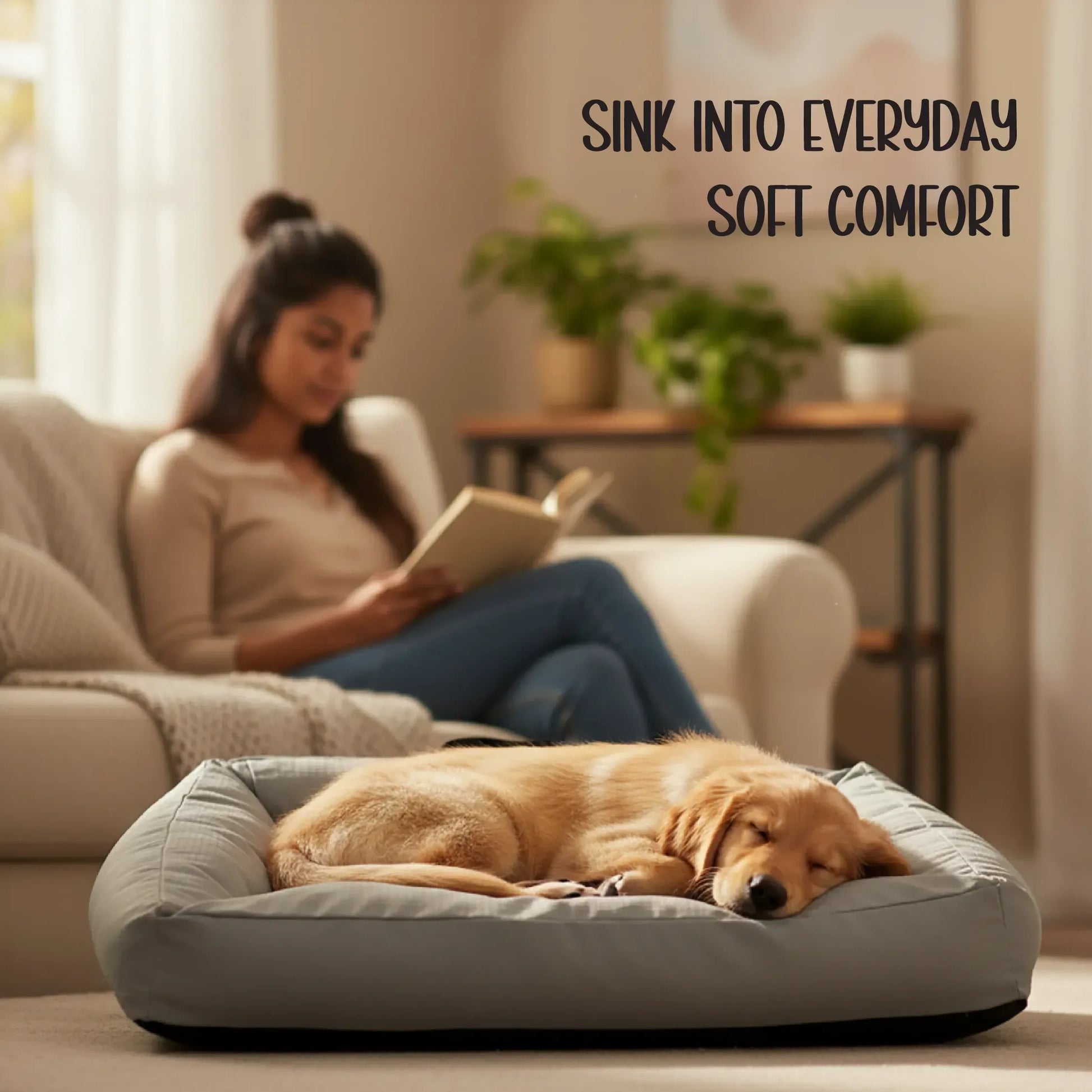 Snooze Lounger | Soft, Washable Pet Lounger | Everyday Comfort Indoors & Out - Tilting Heads
