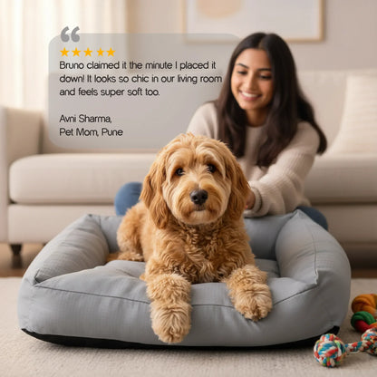 Snooze Lounger | Soft, Washable Pet Lounger | Everyday Comfort Indoors & Out - Tilting Heads