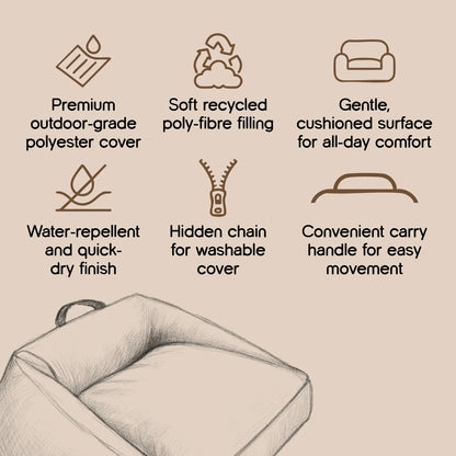 Snooze Lounger | Soft, Washable Pet Lounger | Everyday Comfort Indoors & Out - Tilting Heads