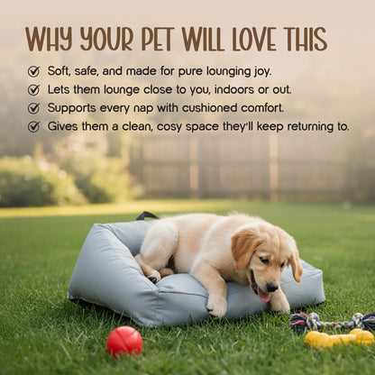 Snooze Lounger | Soft, Washable Pet Lounger | Everyday Comfort Indoors & Out - Tilting Heads