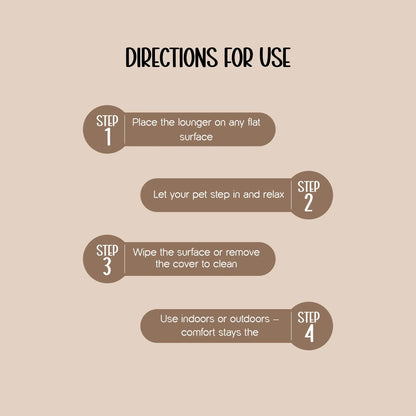 Snooze Lounger | Soft, Washable Pet Lounger | Everyday Comfort Indoors & Out - Tilting Heads