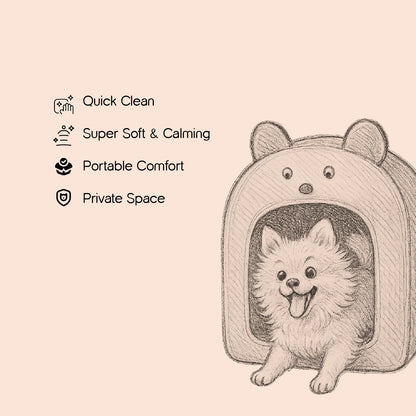 SnugBug Hut – Comfy, Calming & Portable | Safe Den for Small Dogs