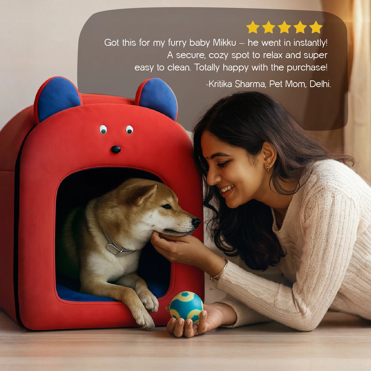 SnugBug Hut – Comfy, Calming & Portable | Safe Den for Small Dogs