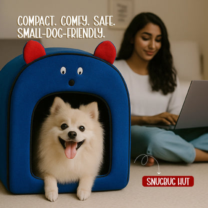SnugBug Hut – Comfy, Calming & Portable | Safe Den for Small Dogs