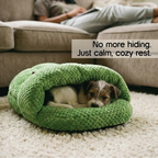 Solace Cave | Soft, Enclosed Comfort for Calm Sleep for Puppies & Cats - Tilting Heads
