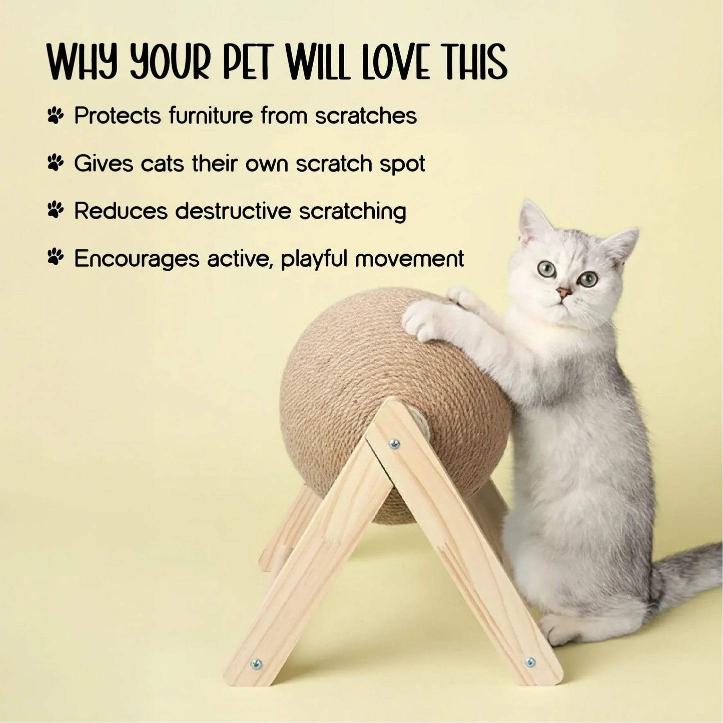 SpinPlay Scratcher – Interactive Rotating Scratcher for Cats - Tilting Heads