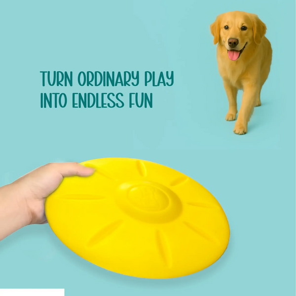 RippleDisc | Floatable Squeaky Toy | Keeps Dogs Entertained - Tilting Heads