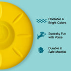 RippleDisc | Floatable Squeaky Toy | Keeps Dogs Entertained - Tilting Heads