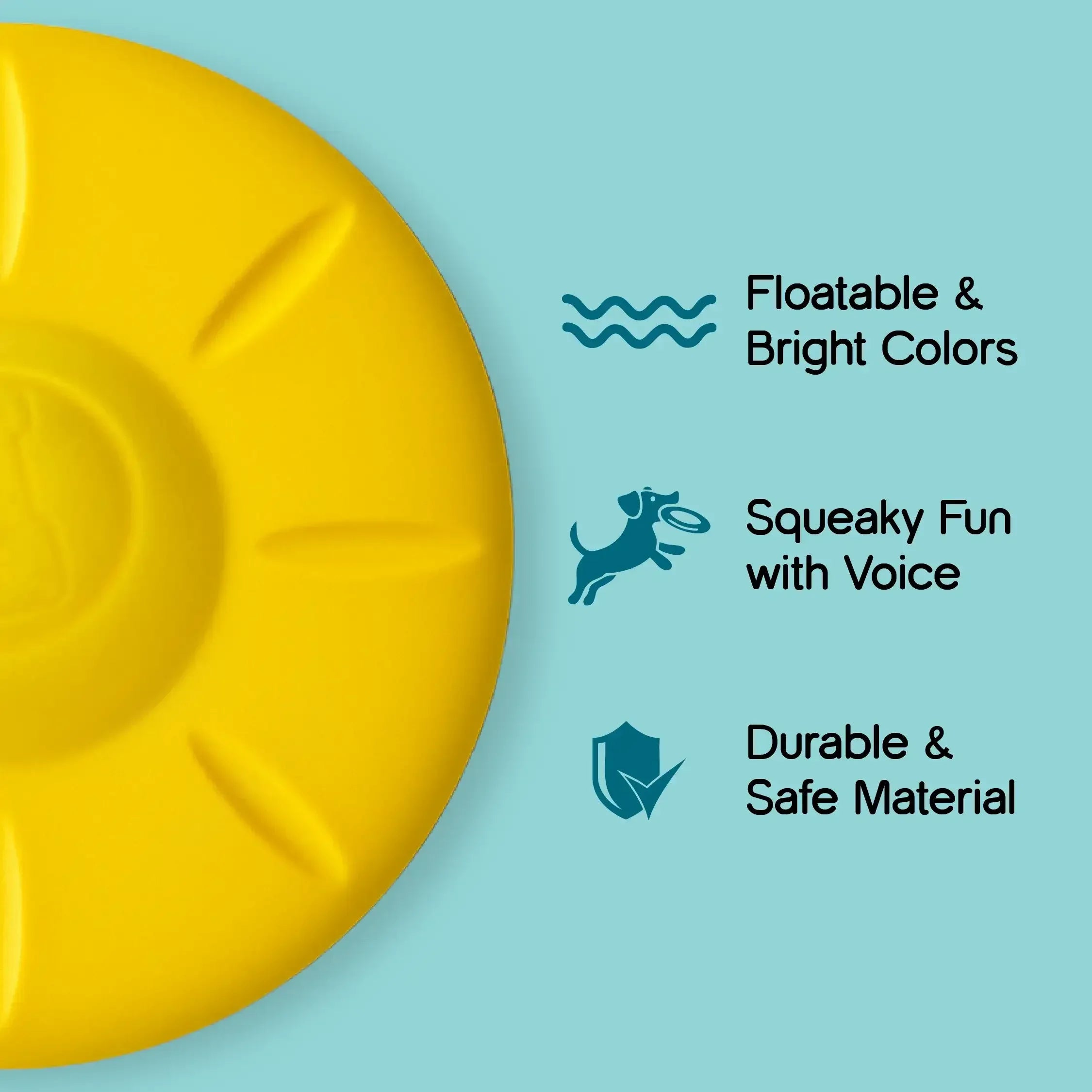 RippleDisc | Floatable Squeaky Toy | Keeps Dogs Entertained - Tilting Heads