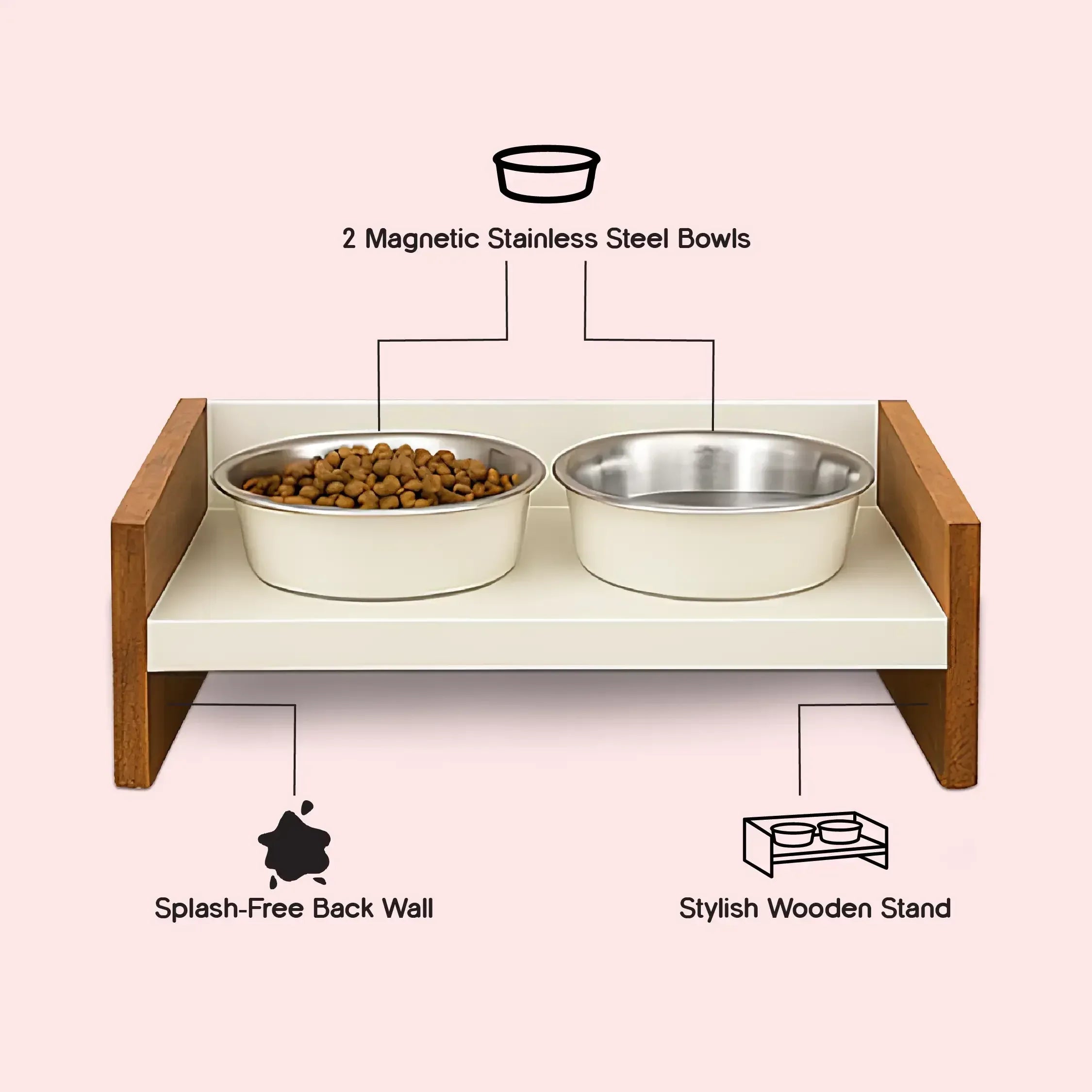 SteadyDiner | Magnetic Bowls | Mess-Free Mealtime for Pets - Tilting Heads