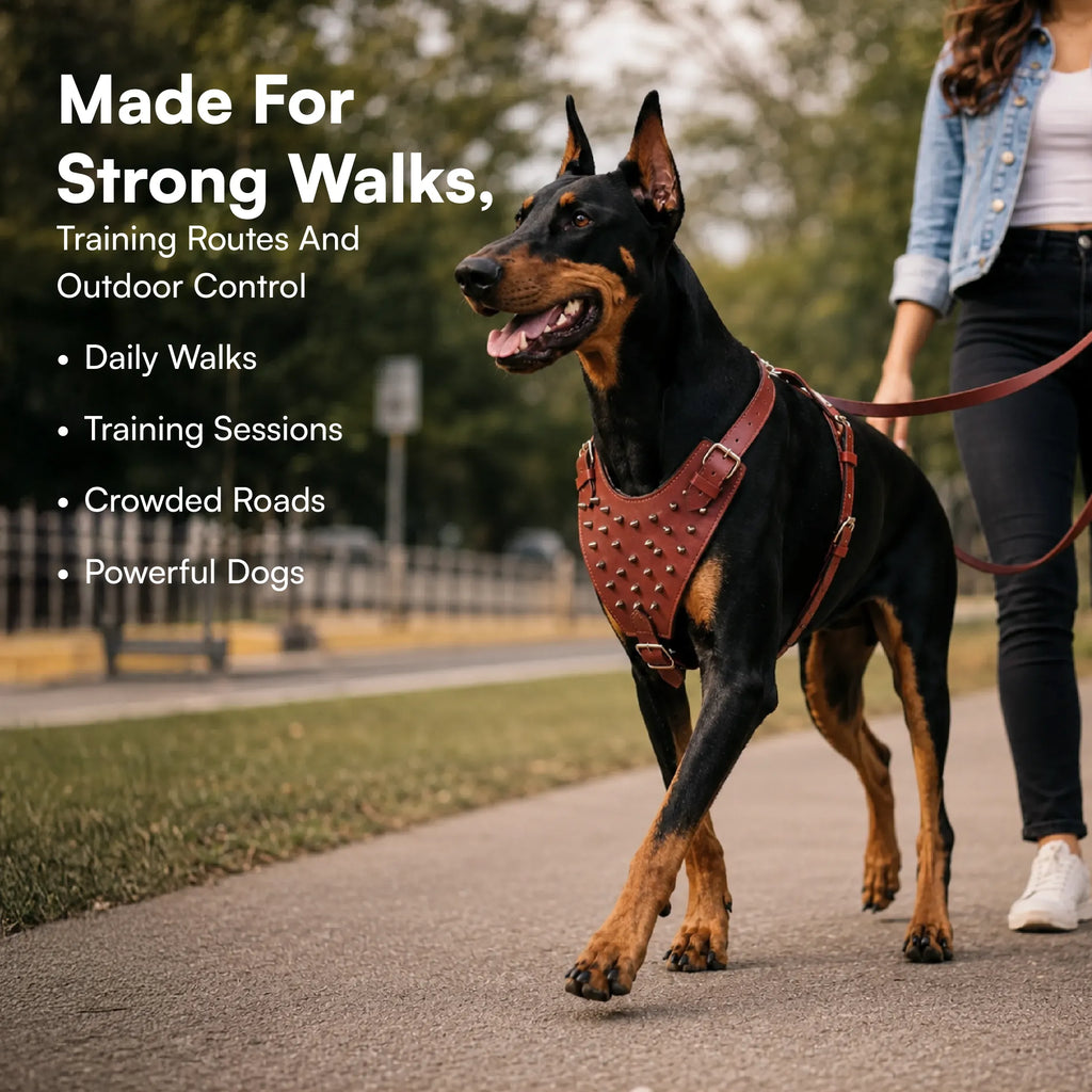Stormborn Harness – Premium Leather Harness for Strong Dogs
