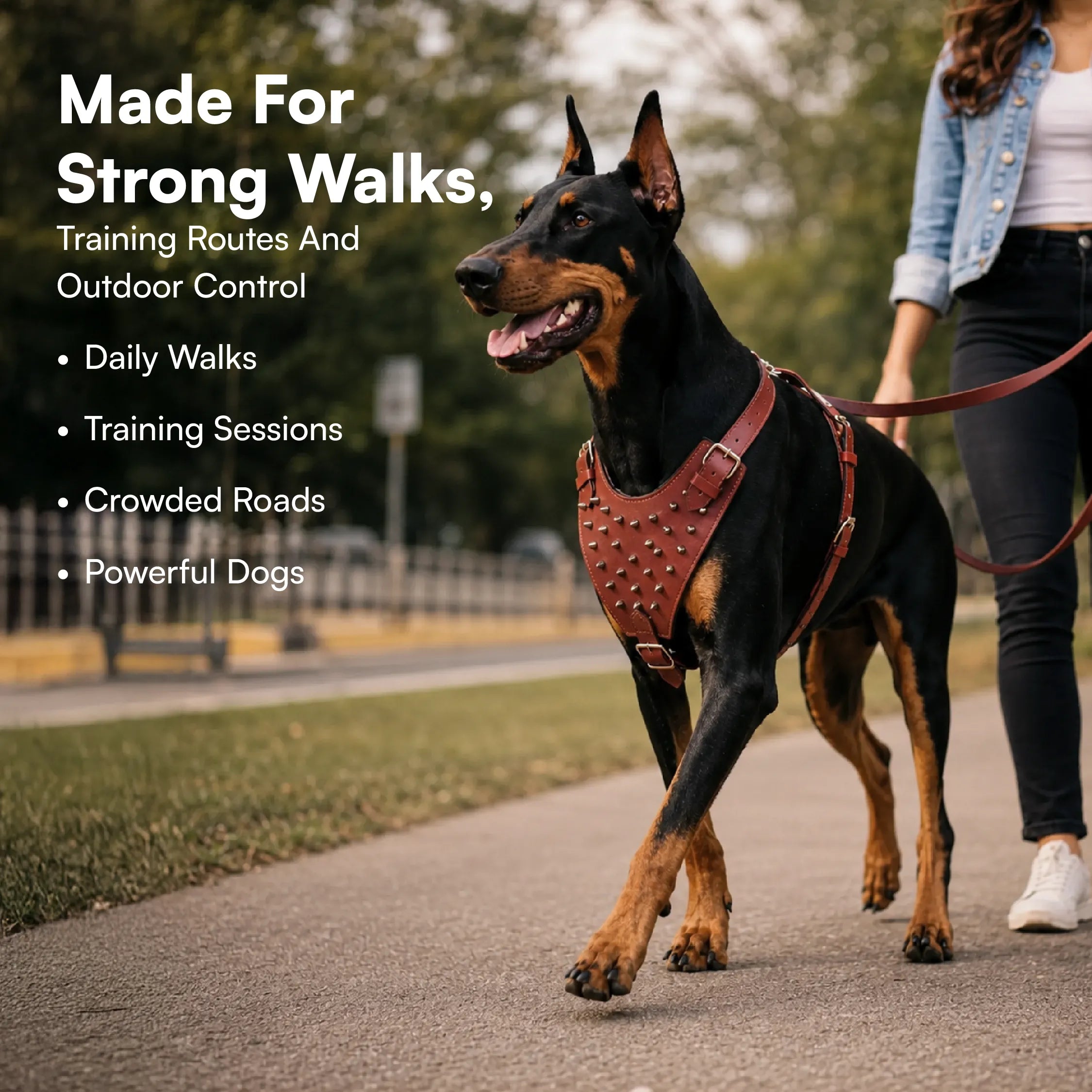 Stormborn Harness – Premium Leather Harness for Strong Dogs