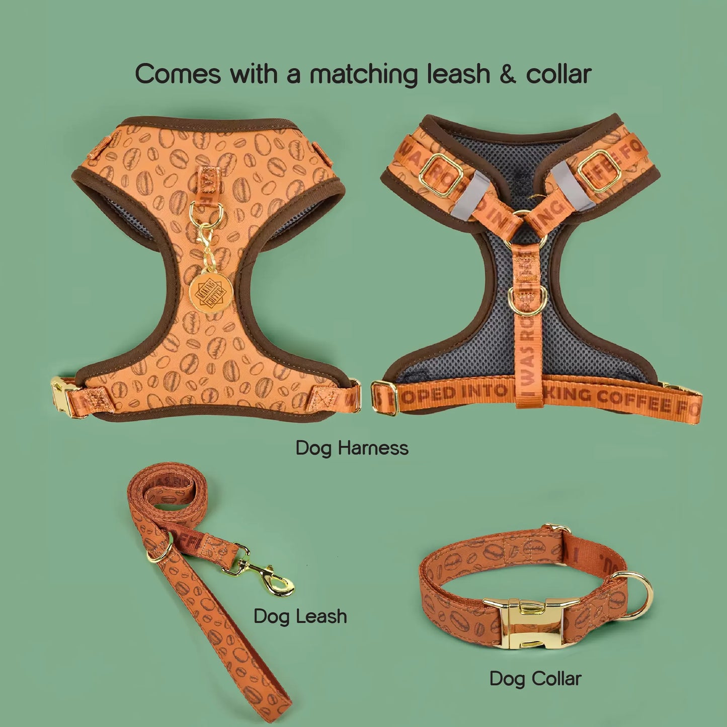 Ave Walk Harness Set | All-Day Comfort Walk Set with Leash & Collar