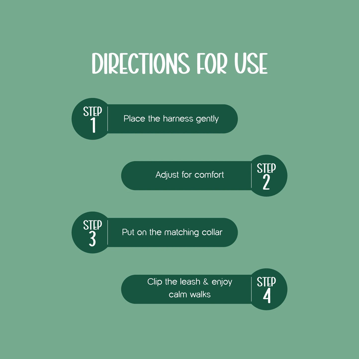 Ave Walk Harness Set | All-Day Comfort Walk Set with Leash & Collar