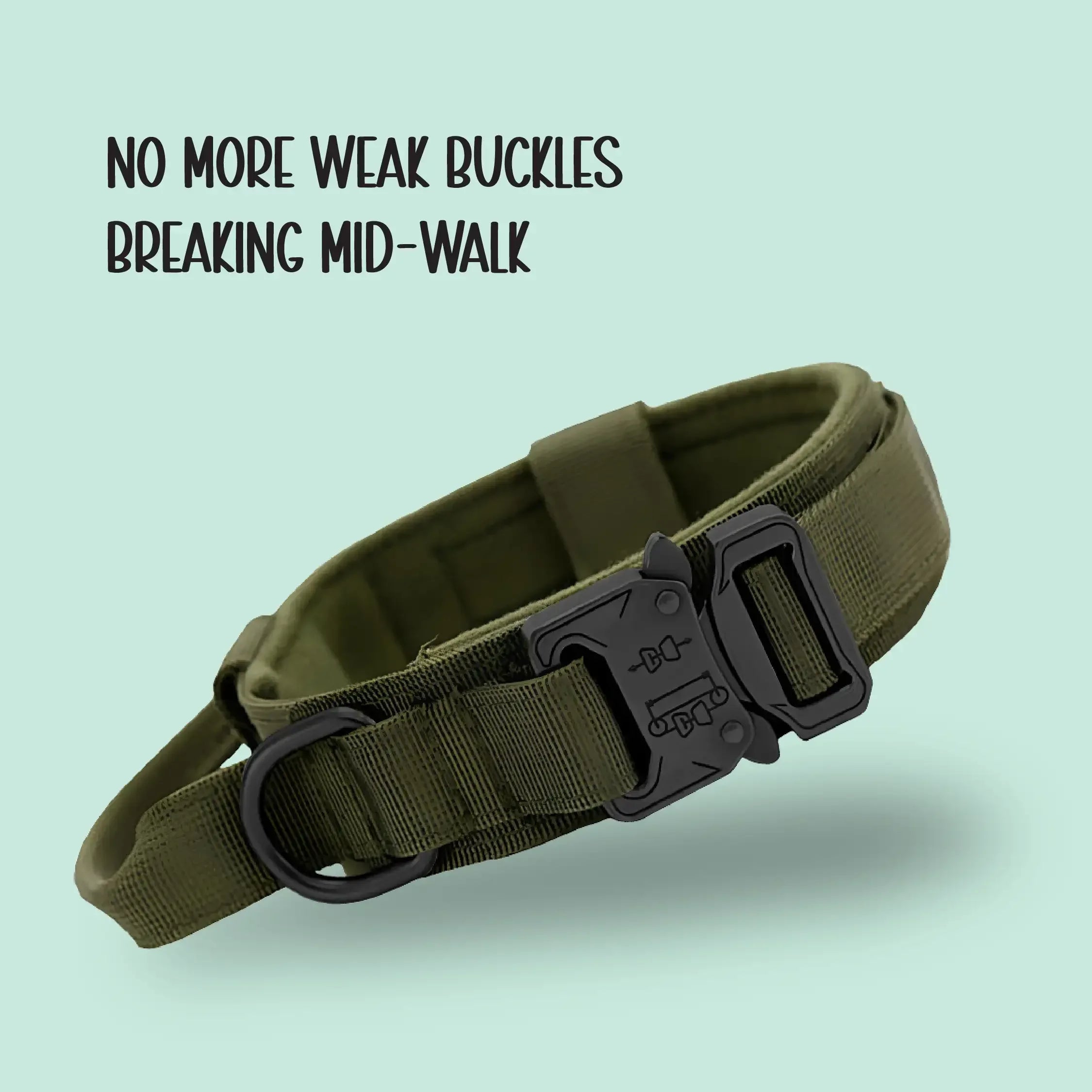 TitanK9 Tactical Collar | Secure Hold | Tactical Gear for Active Dogs - Tilting Heads