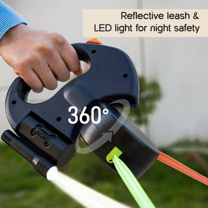TangleGuard Leash – Dual Leash | LED Light | Anti-Slip