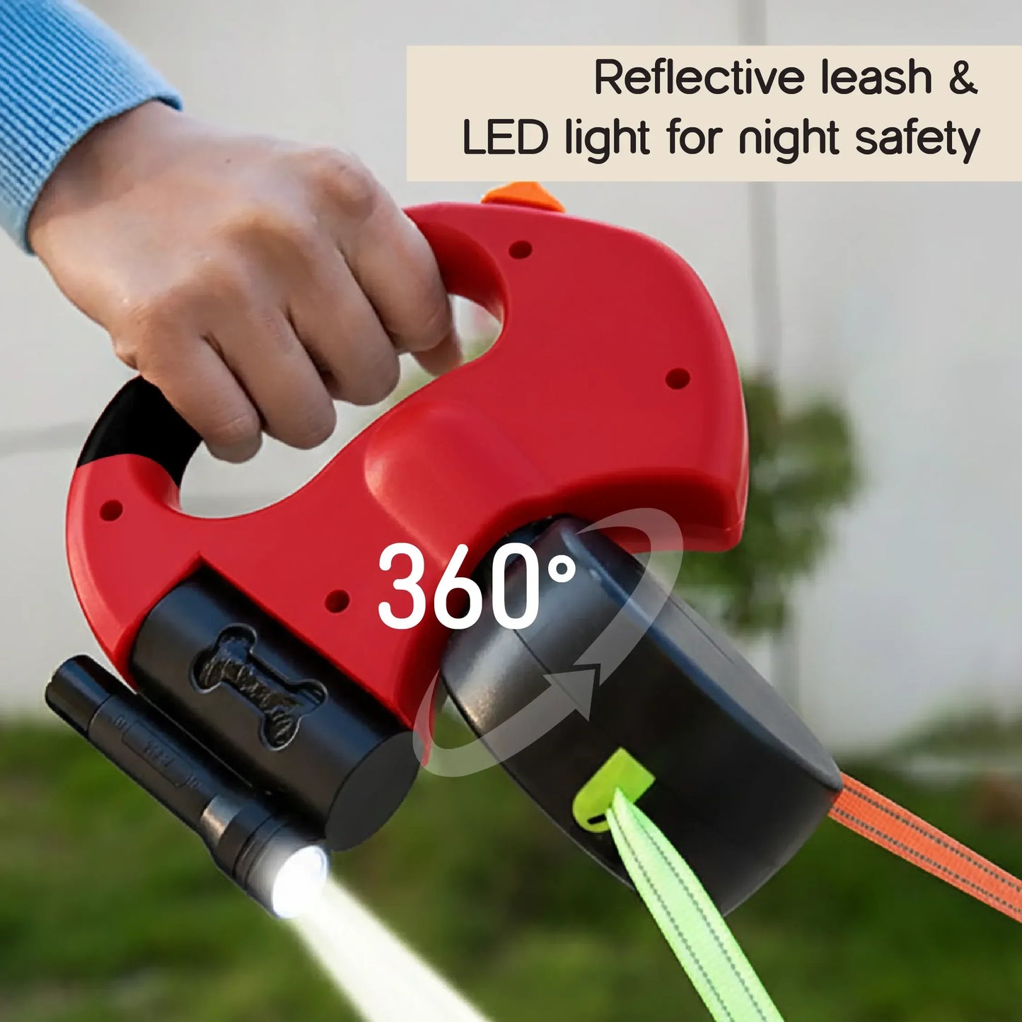 TangleGuard Leash – Dual Leash | LED Light | Anti-Slip