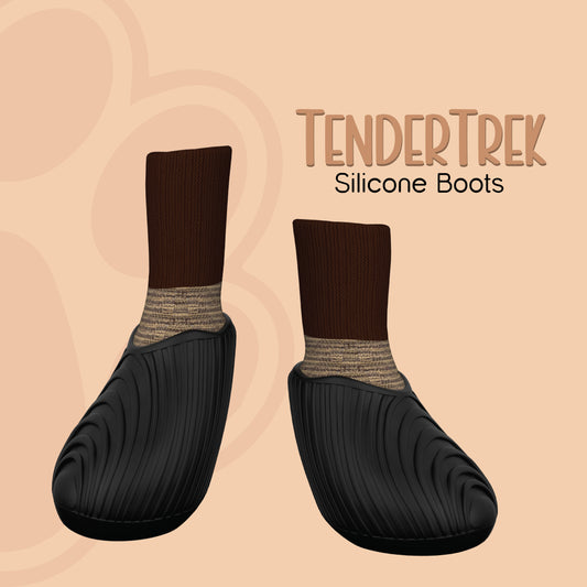 TenderTrek Silicone Boots | Waterproof, Anti-Slip, Comfy Fit