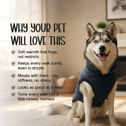 ThermaWrap Puffer Jacket | Waterproof, Lightweight & Warm Dog Jacket | Winter Comfort & Style