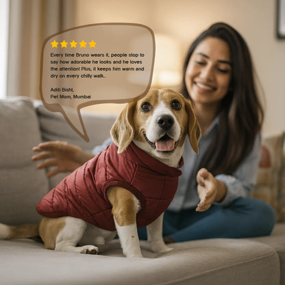 ThermaWrap Puffer Jacket | Waterproof, Lightweight & Warm Dog Jacket | Winter Comfort & Style