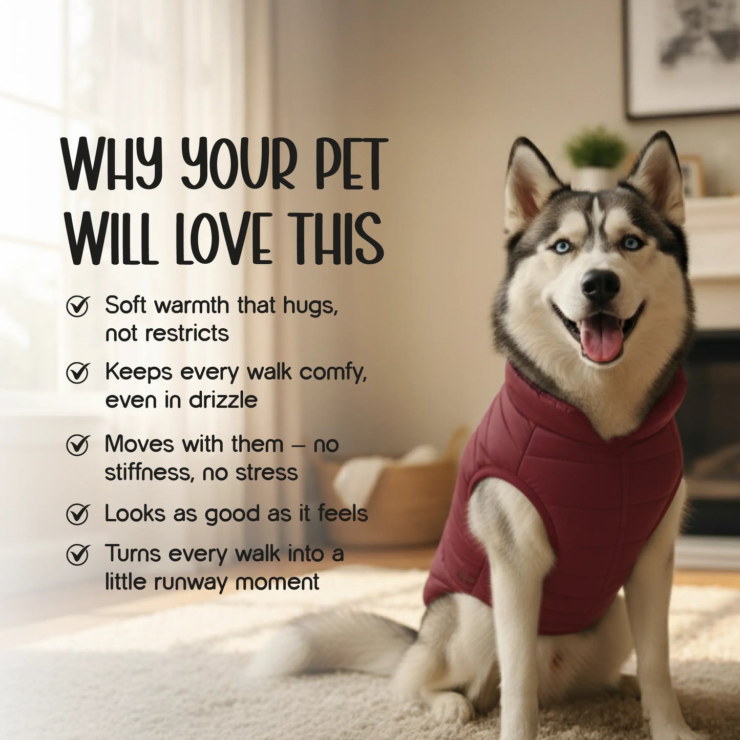 ThermaWrap Puffer Jacket | Waterproof, Lightweight & Warm Dog Jacket | Winter Comfort & Style