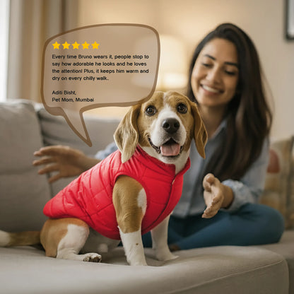 ThermaWrap Puffer Jacket | Waterproof, Lightweight & Warm Dog Jacket | Winter Comfort & Style