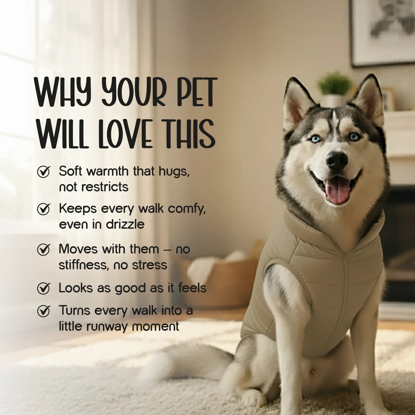 ThermaWrap Puffer Jacket | Waterproof, Lightweight & Warm Dog Jacket | Winter Comfort & Style