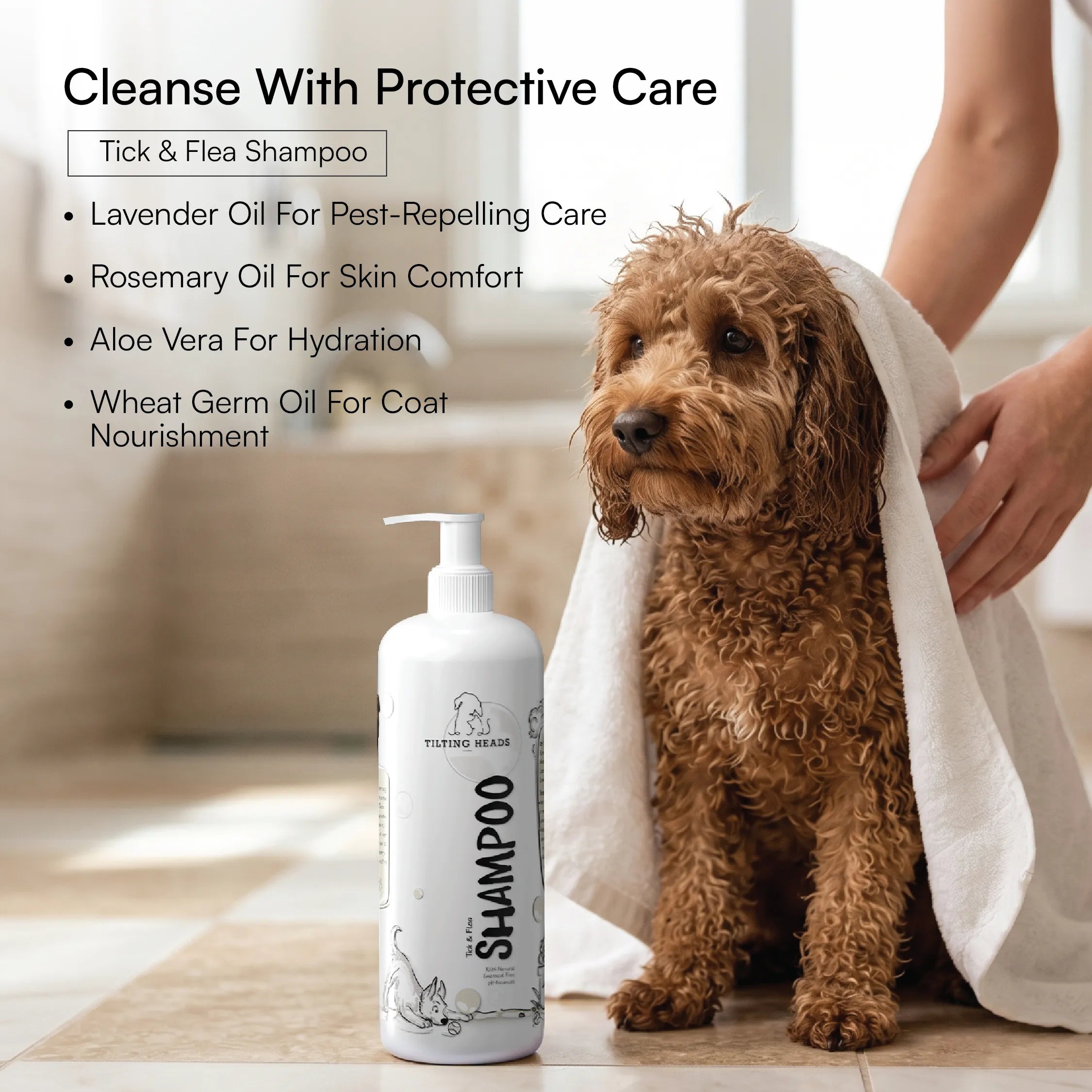 Tick & Flea Defense Kit for Dogs & Cats | Wash, Brush & Protect