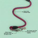 TitanGrip Leash | Buffer Spring Control | No-Jerk Walking - Tilting Heads
