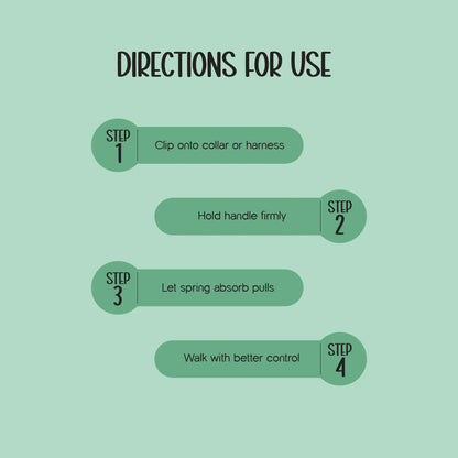 TitanGrip Leash | Buffer Spring Control | No-Jerk Walking - Tilting Heads