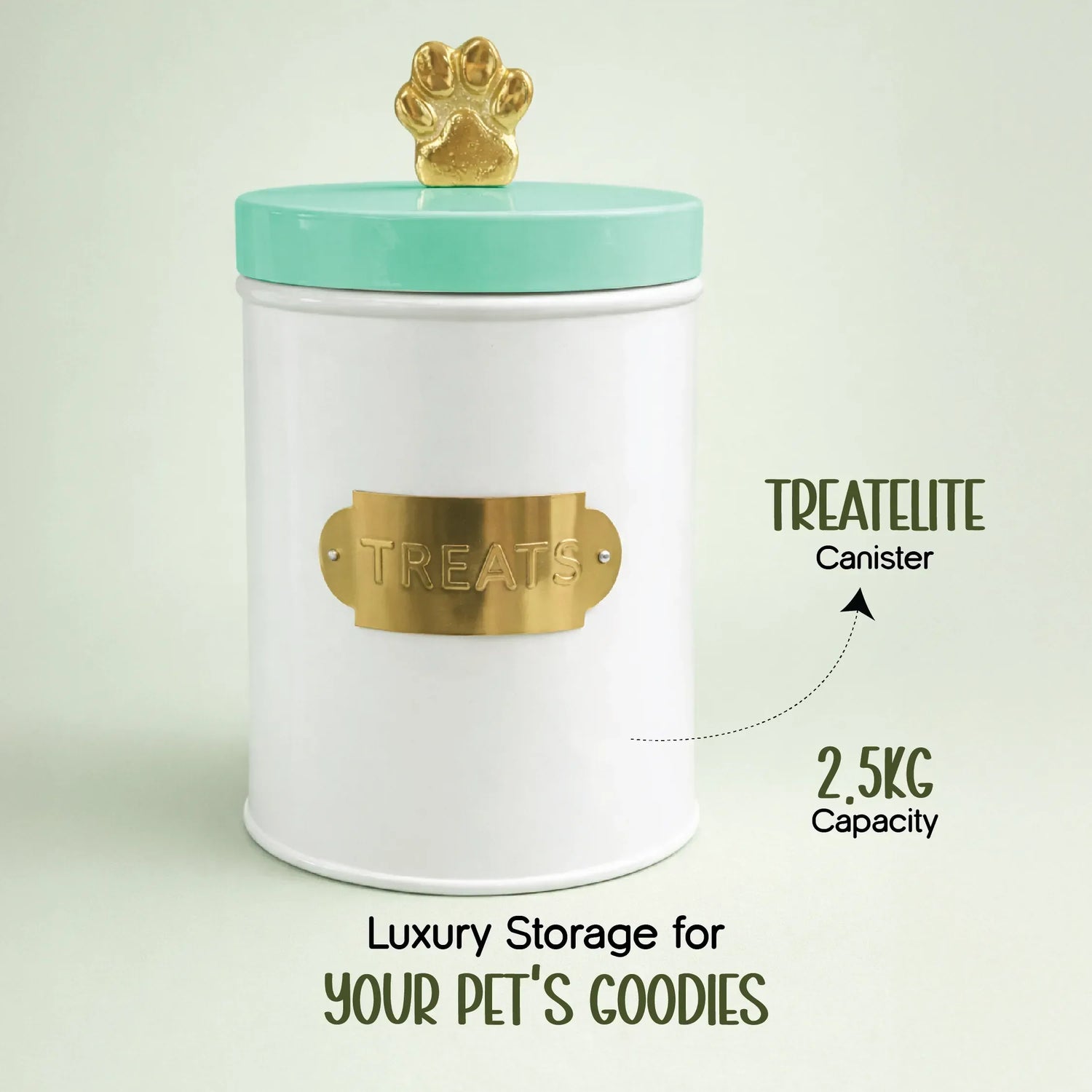 TreatElite Canister | Elevated, Fresh & Food-Safe Storage for Pet Treats - Tilting Heads
