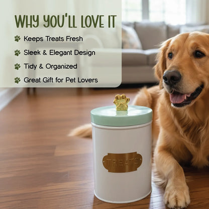 TreatElite Canister | Elevated, Fresh & Food-Safe Storage for Pet Treats - Tilting Heads