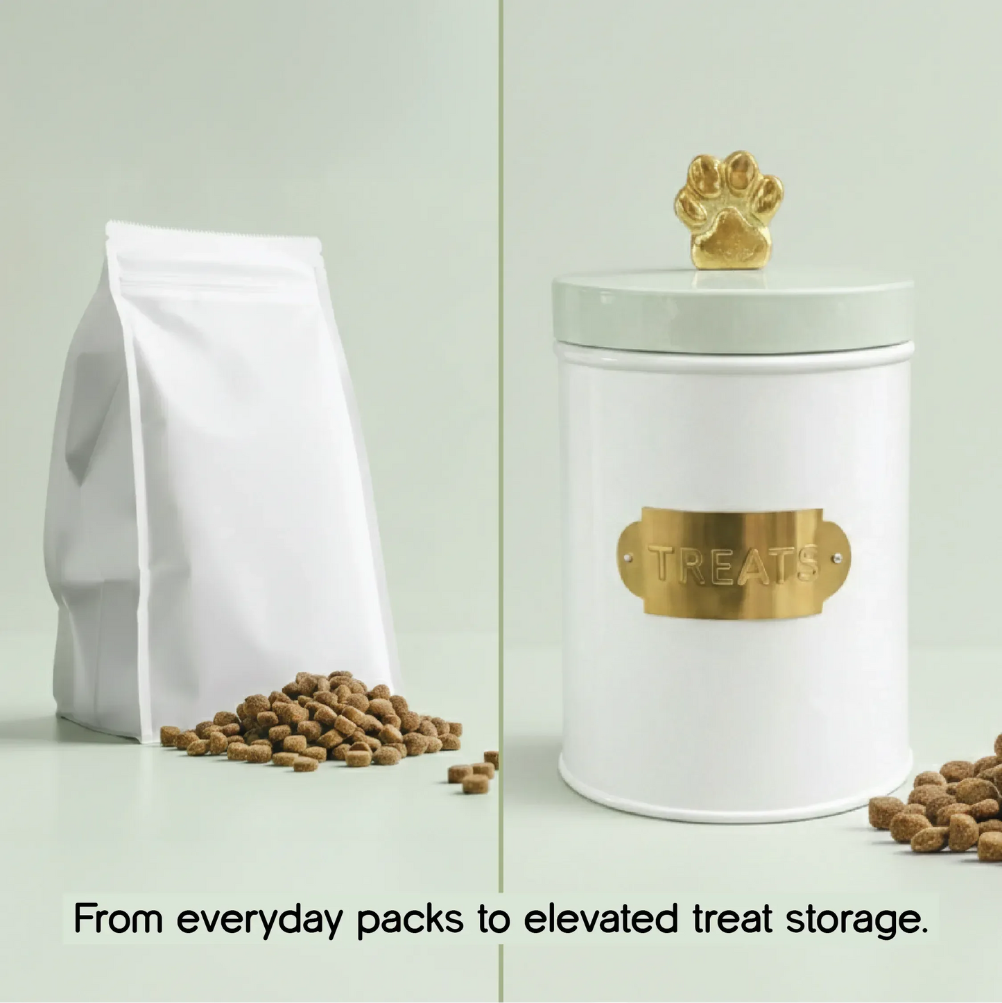 TreatElite Canister | Elevated, Fresh & Food-Safe Storage for Pet Treats - Tilting Heads