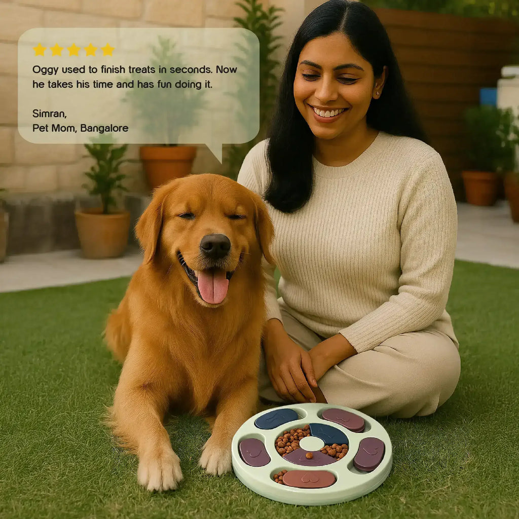 TreatMaze Feeder | Puzzle-based treat toy for engagement, Slow Eating, and Busting Boredom - Tilting Heads