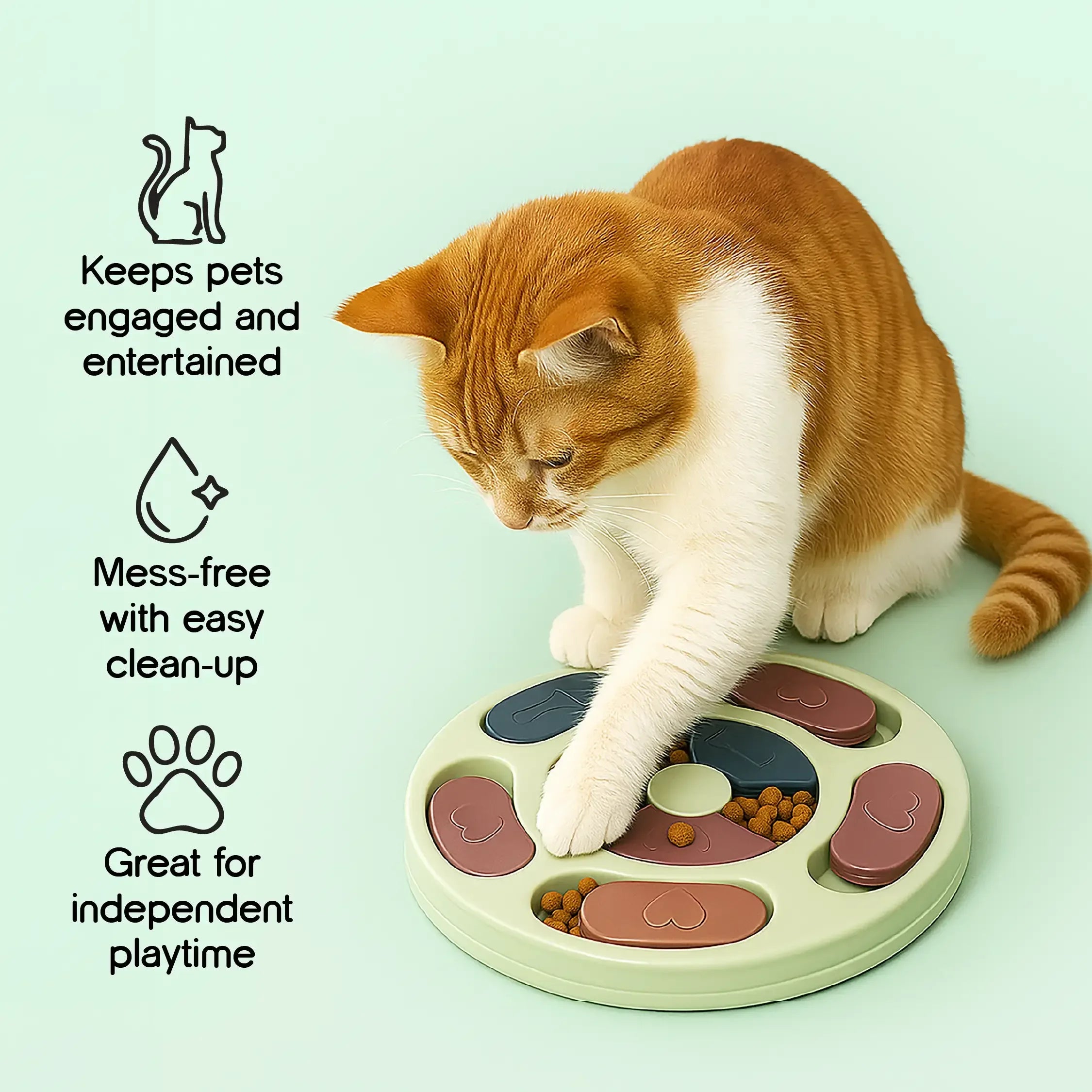 TreatMaze Feeder | Puzzle-based treat toy for engagement, Slow Eating, and Busting Boredom - Tilting Heads