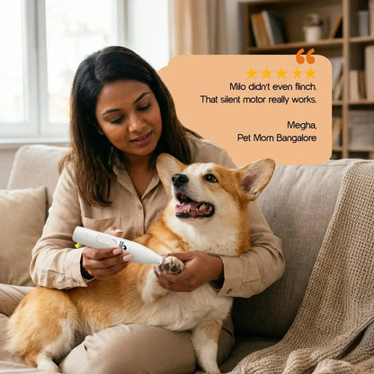 TrimEase Paw Trimmer | Precise & Gentle Grooming For Pets | Rechargeable & Safe - Tilting Heads