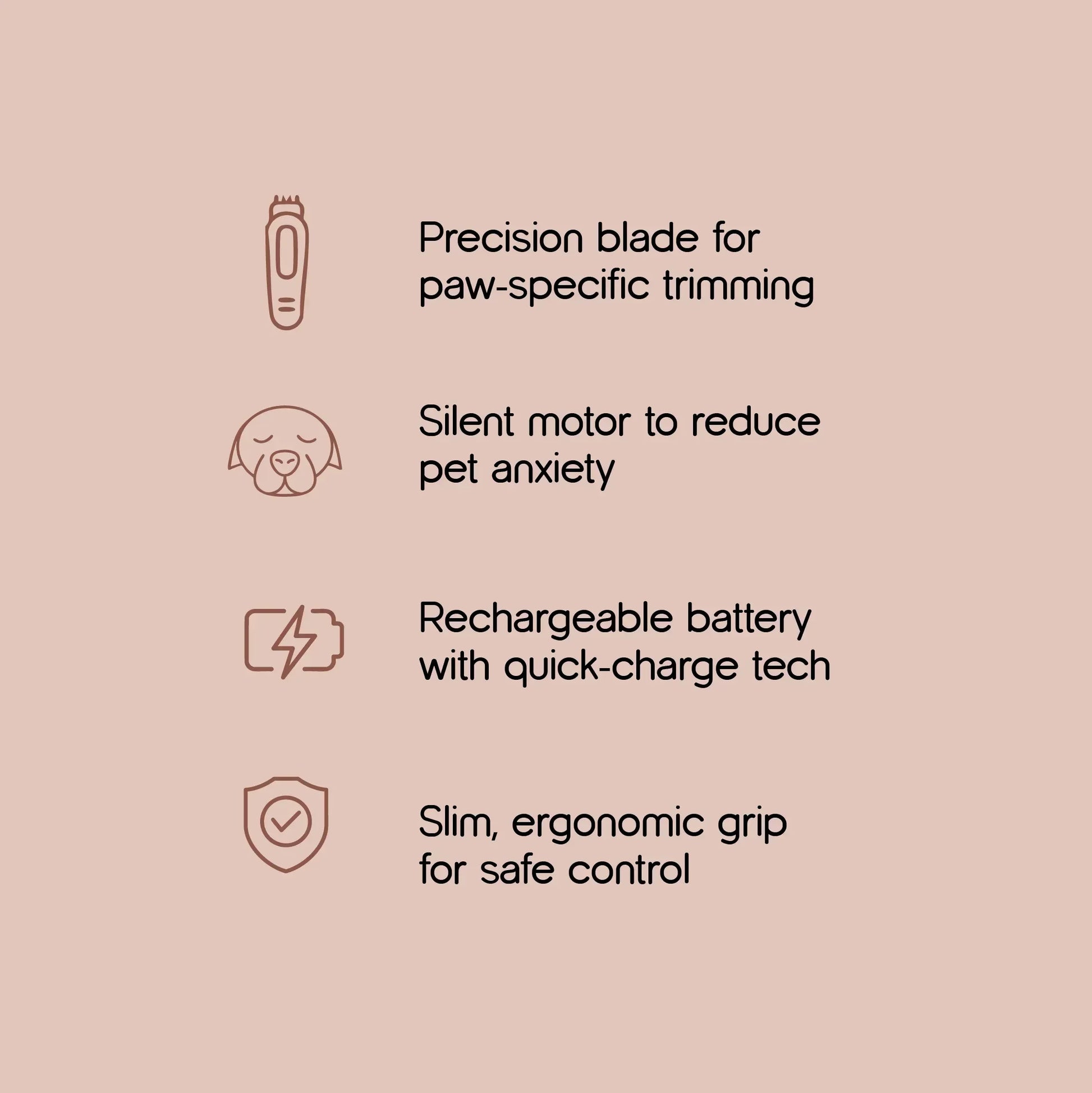 TrimEase Paw Trimmer | Precise & Gentle Grooming For Pets | Rechargeable & Safe - Tilting Heads