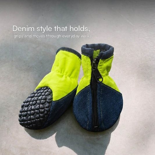 BlueJay Sneaks | Denim Pet Boots | Non-Slip Comfort, Snug Everyday Fit