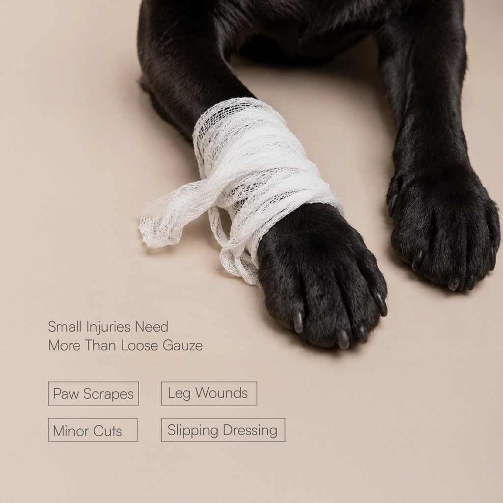 SafePlast Pet Bandage | Self-Adhesive First Aid Wrap For Dogs & Cat