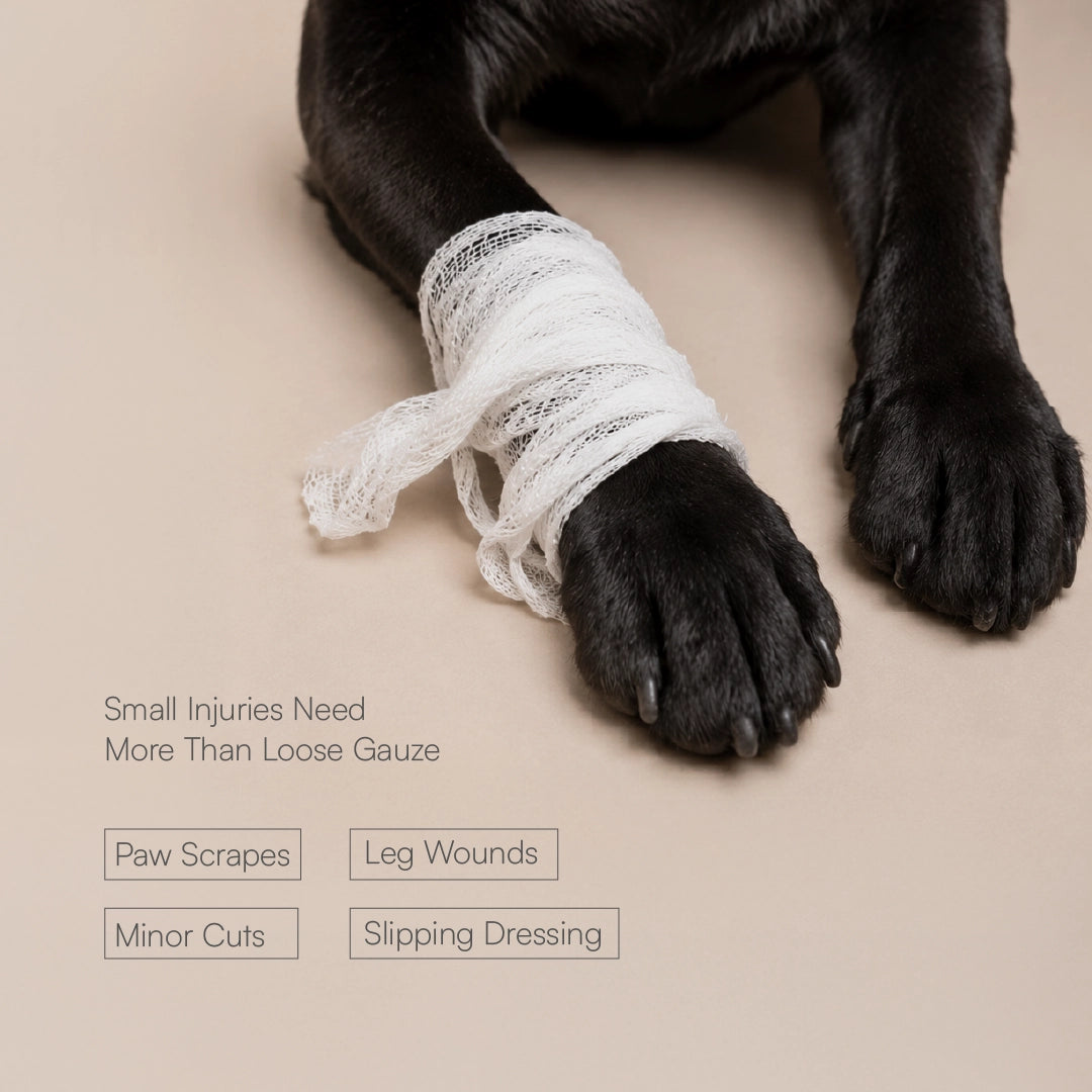 SafePlast Pet Bandage | Self-Adhesive First Aid Wrap For Dogs & Cat