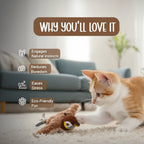 WingBird Smart Flapping Toy – Real Chirps & Safe Pet Play - Tilting Heads