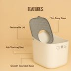 Nekopod litter station-Catit PIXI Top-Entry Litter Box Station – Odor-Locked, Mess-Free Design - Tilting Heads
